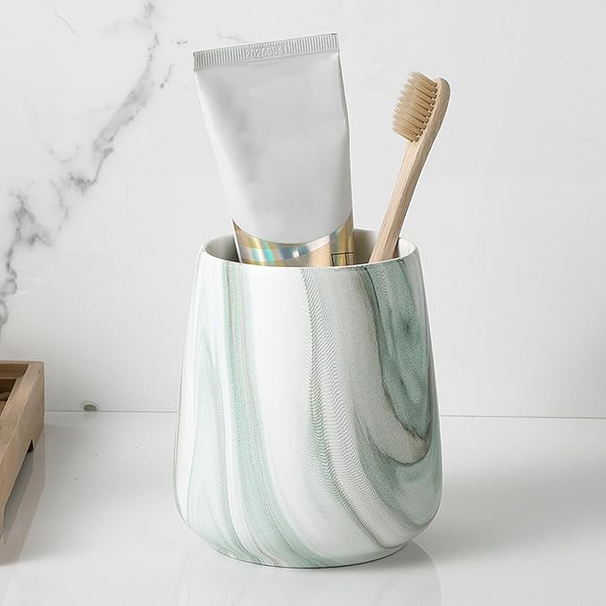 Marble Green Toothbrush Holder for Bathroom - Image 7