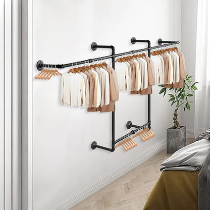 Livabber Industrial Pipe Clothes Rack, Heavy Duty Detachable Iron Garment Rack - Image 7