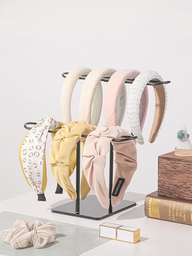 2 Tier Headband Holder, Metal Hair Band Organizer, Ear Diplay Stand, Hair - Image 2