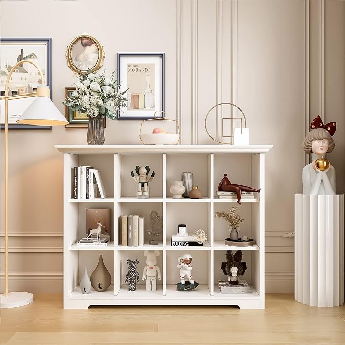 Wooden Cube Bookcase with Base - Image 4