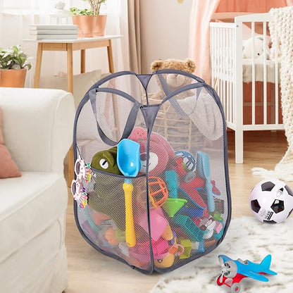 BATTOO Deluxe Strong Mesh Pop up Laundry Hamper Basket - Image 6