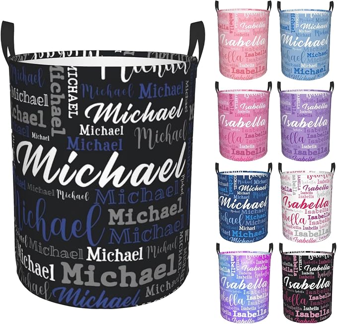 Custom Name Laundry Hamper, Personalized Laundry Baskets by PersonalizedGift