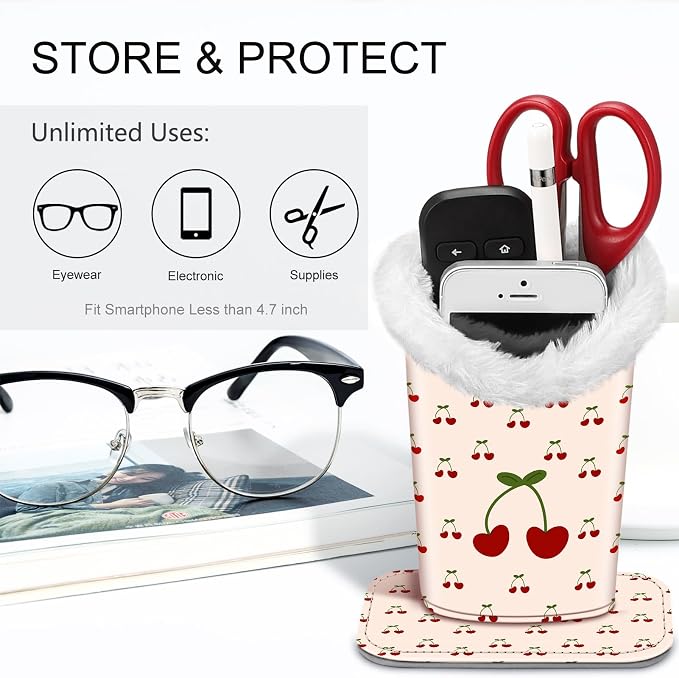 Fintie Plush Lined Eyeglasses Holder, Glasses Stand Case, Anti-scratch Glasses - Image 2