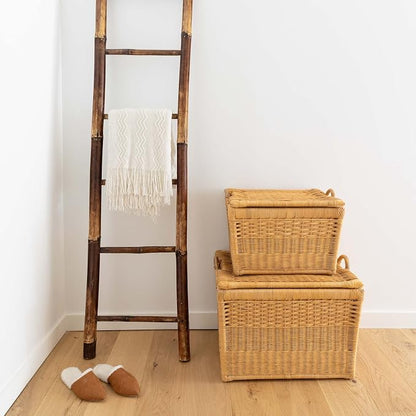 The Basket Lady Lift-Off Lid Wicker Storage Basket, 20 in L x 15 in W x 14 in H - Image 7