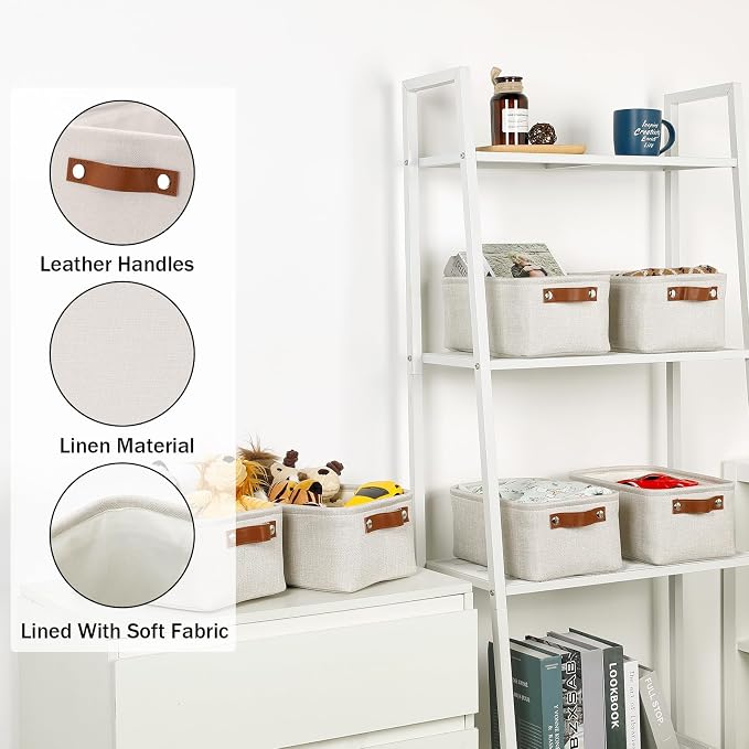 HNZIGE Fabric Storage Baskets for Organizing Small Storage Baskets for Shelf - Image 3