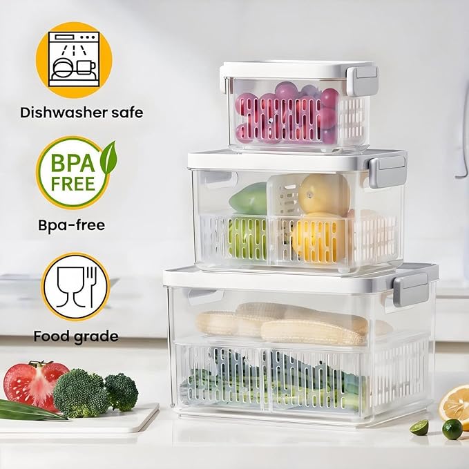vacane 6 Pack Large Fruit Storage Containers - Image 2