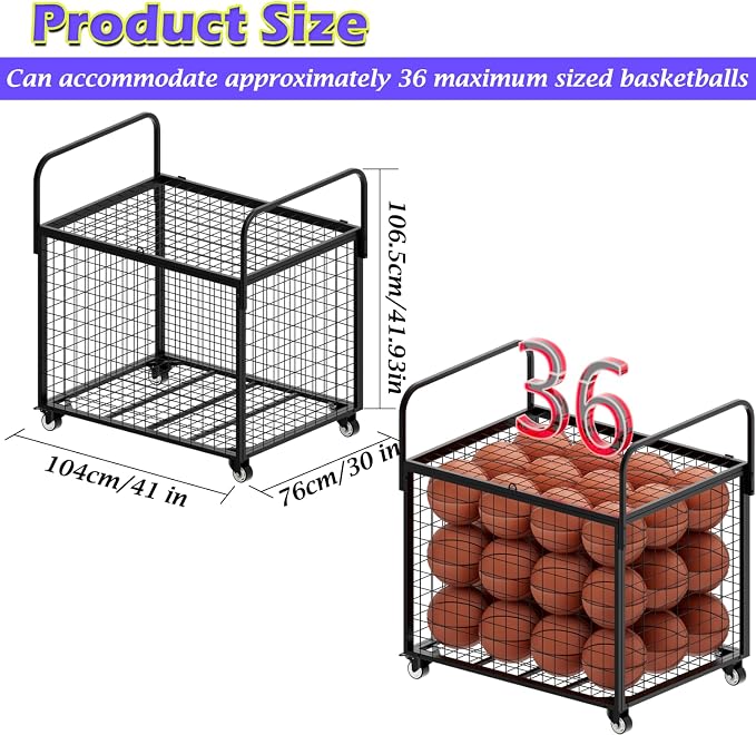 Ball Storage - Basketball Cart - Image 3