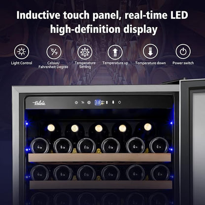 24 Inch Wine Cooler Refrigerator, 179 Bottles Professional Wine Cellars - Image 4