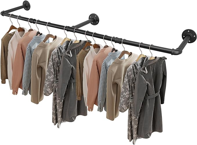 Livabber Industrial Pipe Clothes Rack, Heavy Duty Detachable Iron Garment Rack by Livabber