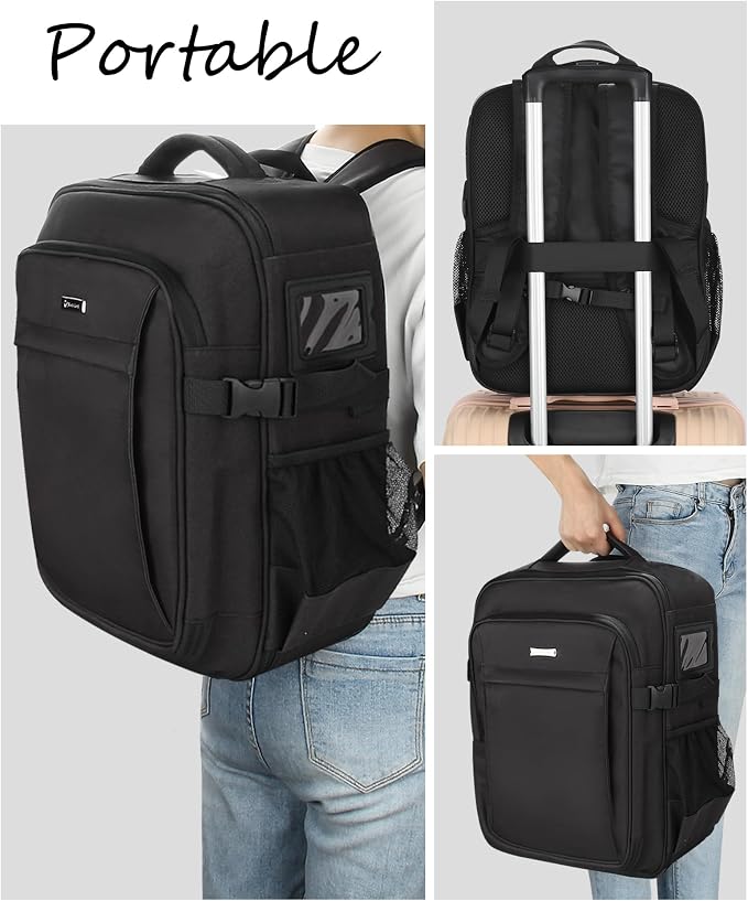 Relavel Professional Makeup Case Backpack and Large Clear Makeup Bag - Image 8