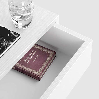 Mobili Fiver, Riccardo Floating nightstand, Ashwood White, Made in Italy - Image 4