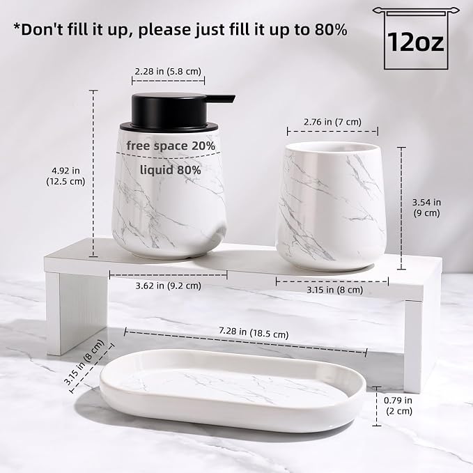 BosilunLife Marble Bathroom Accessory Set - Image 3