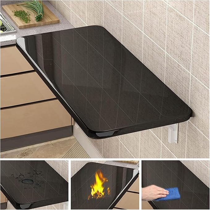 Wall Mounted Folding Table, Stainless Steel Bracket Laundry Folding Table - Image 3