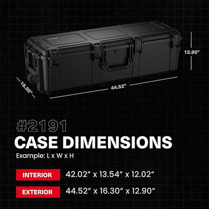 Condition 1 45" Empty Waterproof Hard Case w/Wheels – Lockable, TSA Approved - Image 2