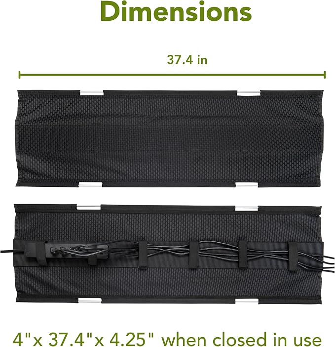PERFECT POSTURE Mesh Cable Organizer – Under Desk Cable Management - Image 4