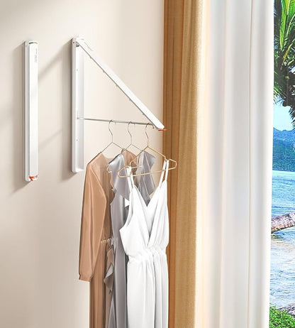 Dr.DJ Clothes Drying Rack Wall Mounted, Retractable & Foldable Clothes Hanger - Image 7