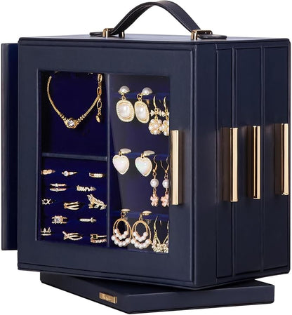Homde Christmas Gifts Jewelry Box 360° Rotating, Necklace Earring Organizer by Homde
