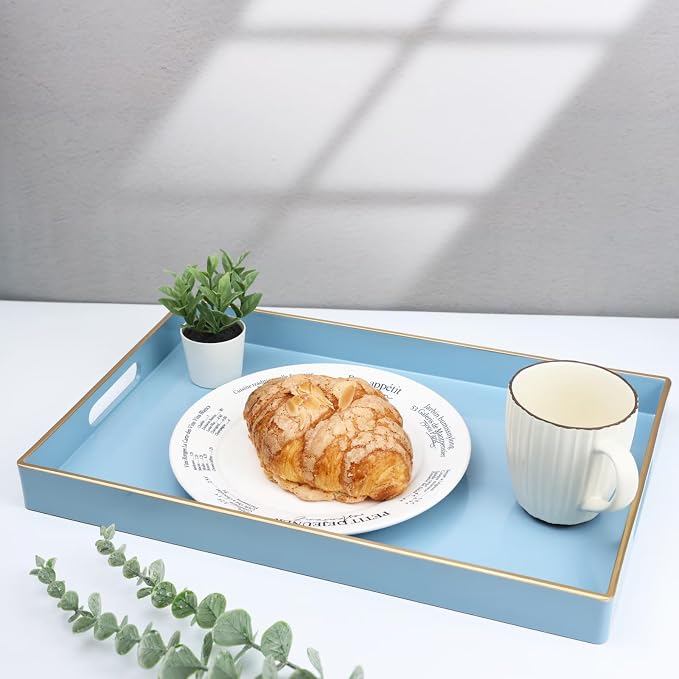 Spsyrine Blue Decorative Serving Tray - Image 4
