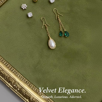 Green Velvet Jewelry Holder Organizer & Necklace Display Stand, 10 * 6.7inches - Image 5