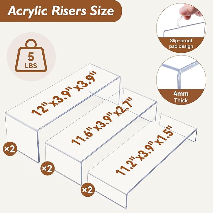Large Acrylic Display Risers, 2 Set - Image 2
