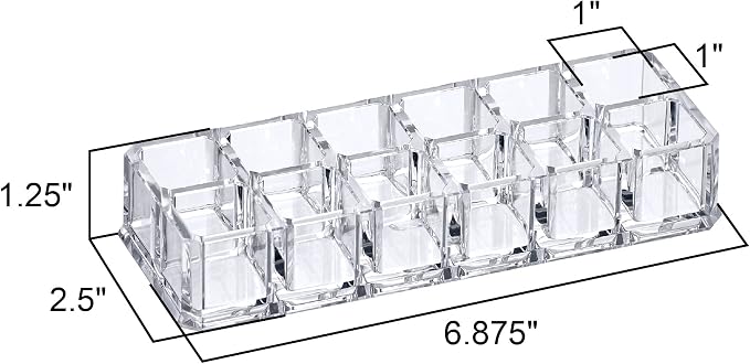 Amazing Abby - Charm - 2-Pack 12-Slot Acrylic Lipstick Organizer, Lipstick - Image 3