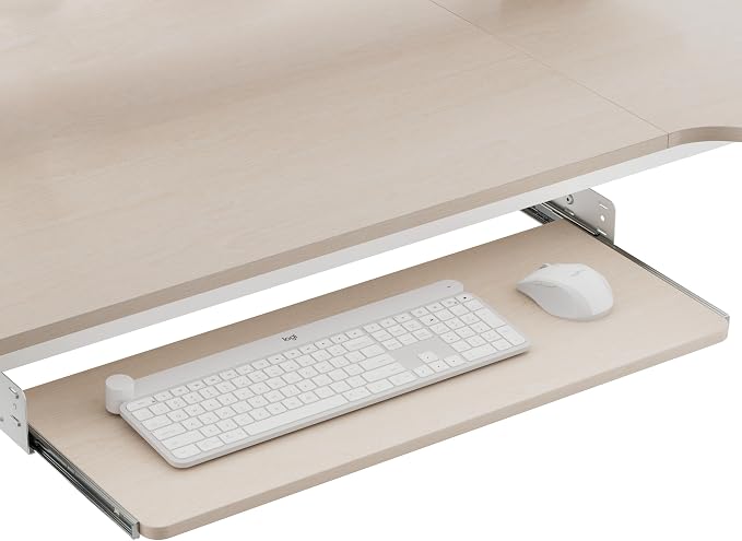EUREKA ERGONOMIC Adjustable Keyboard Tray Under Desk, 28x11 Inch Large Slide by EUREKAERGONOMIC