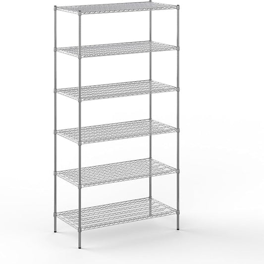 24" Deep x 48" Wide x 96" Height Wire Shelving Kit | 6-Tier | NSF Commercial by Regal+Altair