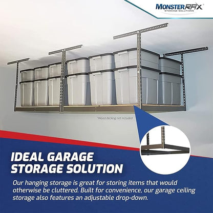 MonsterRax 4x8 Overhead Storage Rack Frame Kit - Image 4