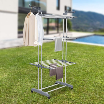 Drying Rack, 29.92*19.69*67.72inch 4 Tier Folding Clothes Drying Rack Rolling - Image 9
