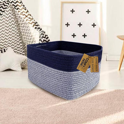 COMFY-HOMI Rectangular Cotton Rope Basket - Image 4