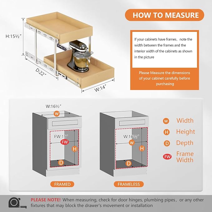 WelFurGeer 2-Tier Pull Out Cabinet Organizer - Image 3