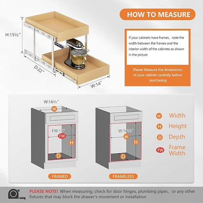 WelFurGeer 2-Tier Pull Out Cabinet Organizer - Image 3