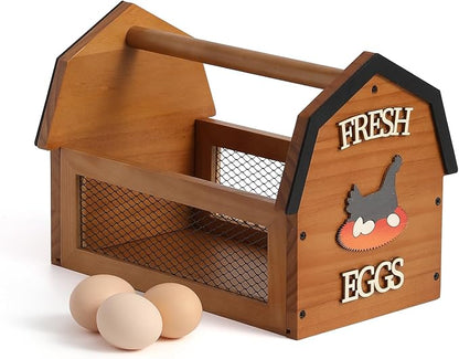 Wood Farmhouse Egg Collecting Basket by ZSHLXM