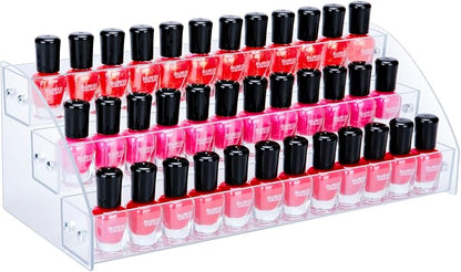 KINGROW Nail Polish Organizer Holder Rack 3 Layers Acrylic Display Rack by KINGROW