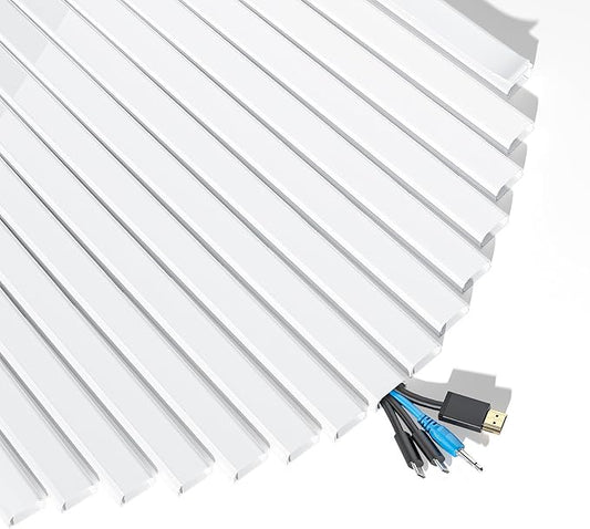 Yecaye 235in Wall Cord Hider for 3-4 Cords, On-Wall Cord Cover Channel by Yecaye