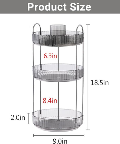 360 Rotating Makeup Organizer, 3 Tier Large Capacity Make Up Organizers and - Image 4