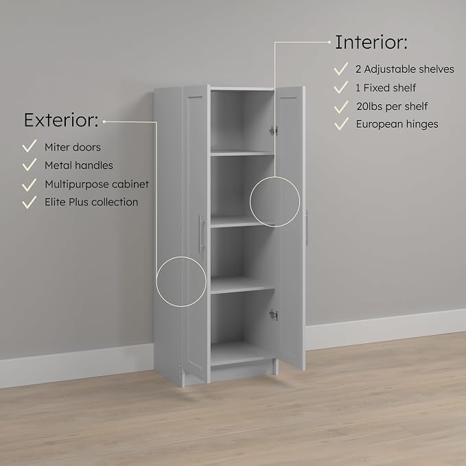 Prepac Elite Plus 24" Wide Storage Accent Cabinet - Image 5