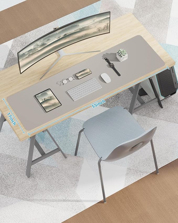 Extra Large Desk mat, Leather Desk Pad Protector, Office Desk Mat, Mouse Pad - Image 7