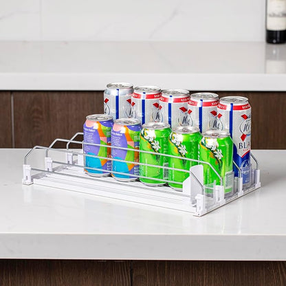 Rula Drink Organizer for Fridge, Width Adjustable Water Bottle Pusher Glide - Image 5