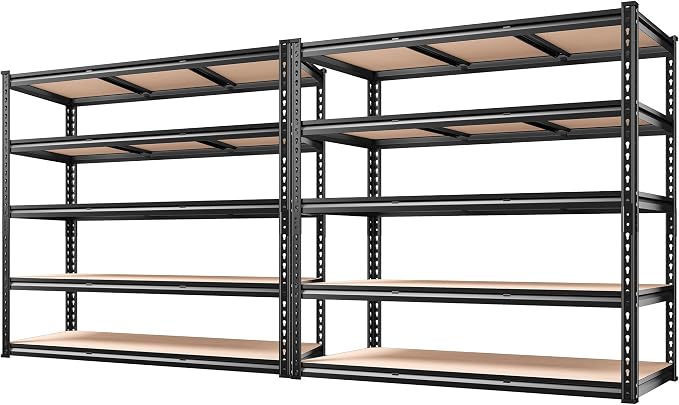 REIBII 48" W Garage Shelving Heavy Duty, 3000LBS Storage Shelves, 5-Tier by REIBII