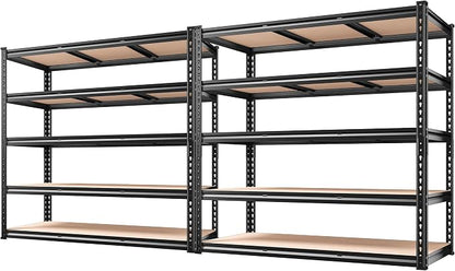 REIBII 48" W Garage Shelving Heavy Duty, 3000LBS Storage Shelves, 5-Tier by REIBII