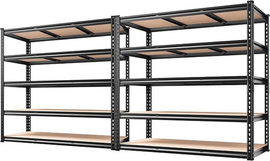 REIBII 48" W Garage Shelving Heavy Duty, 3000LBS Storage Shelves, 5-Tier by REIBII