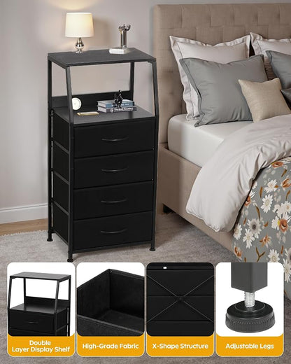 Dresser for Bedroom, Fabric Nightstand Tall Dresser & Chests of Drawers - Image 8