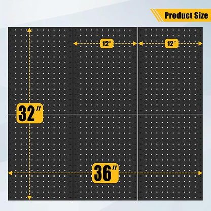 PBHEPJ 6 Pcs Metal Pegboard Panels, Heavy Duty Peg Boards - Image 2