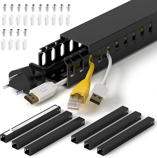 ZhiYo H1.4 x W1.6in Server Rack Cable Management Raceway, 94.5in Cable Raceway by ZhiYo