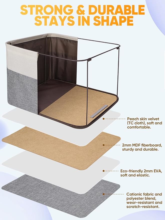 BALEINE 4 Pack Fabric Storage Bins - Image 3