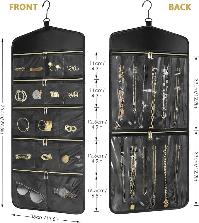 CHICECO Travel Jewelry Holder Organizer, Hanging Jewelry Organizer Storage - Image 4