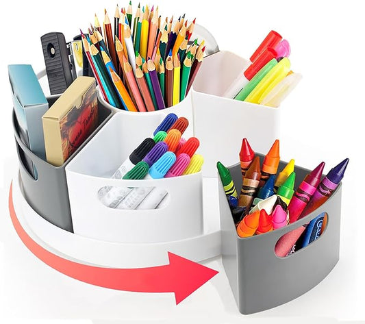 Rotating Art Supply Organizer Storage Caddy by ZERUIDM