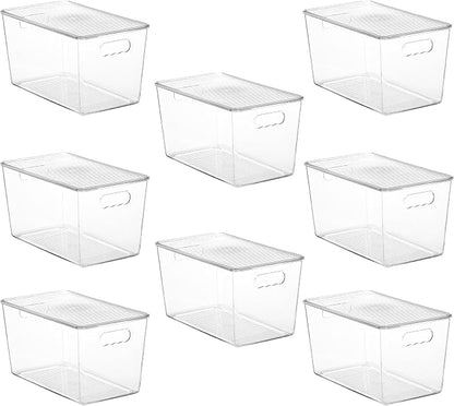 Vtopmart 8 Pack Clear Stackable Storage Bins by Vtopmart