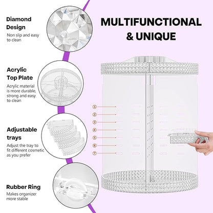 360 Degree Rotating Makeup Organizer, Extra Large Capacity Perfume Organizer - Image 5
